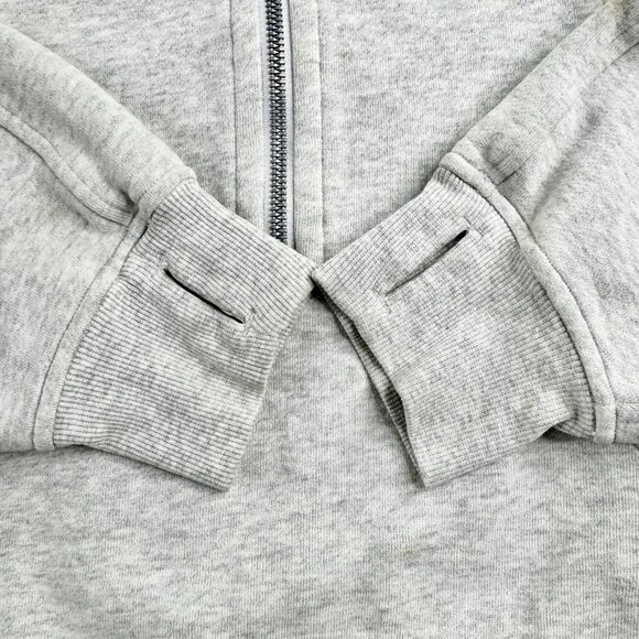 Lululemon Scuba Oversized Half-Zip Hoodie Heathered Ultra Light Grey Size XS/S - Picture 7 of 11